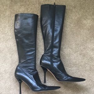 Black Tall Boots Steven By Madden For small calf.